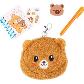 Potum Gummy Bear Mini Propack مع مجموعة القرطاسية - تشمل دفتر الملاحظات المصغرة وقلم الهلام والممحاة والملصقات - هدية لـ Tweens Ages 8+ - محمول ولطيف وممتع.