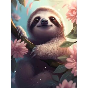 Jxavaxde Fantasy Animal Landscape Diamond Painting Kit للبالغين ، 5D الكامل الماس يجلس على اللوحة الماسية الفرعية ، مجموعة فنون الماس الكريستال الكاملة ، للفنون المنزلية ديكور 12x16 بوصة