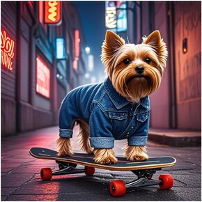 مجموعات الطلاء Pffngpen Diamond للبالغين ، 5D DIY Animal Diamond Art Kits للمبتدئين ، تدريبات كاملة جولة فن الماس لديكور الجدار المنزلي ، الكلب ، 12x12 بوصة
