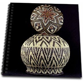 3Drose DB_86900_2 بنما ، سلال الهندية Embera ، الحرف اليدوية - SA15 CMI0215 - سيندي ميلر هوبكنز - كتاب الذاكرة ، 12 بوصة 12 بوصة