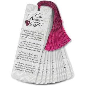 Dicksons the Reunion Heart Memorial Damask Cardstock Cardstock Tassel Packger of 12