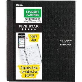 2024-2025 Five Star Advance 8.5-inch x 11-inch Academic Weekly & Monthly Planner, Poly Cover, Assorted Colors (CAW659-00-25)