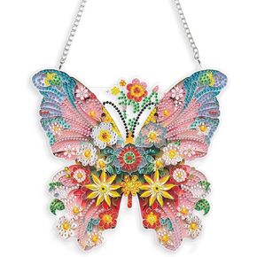 MeetChanning Diamond Art Kit Butterfly Prendant Diamond Painting Art Kit للبالغين من Acrylic Board Ornament Window Suncatcher