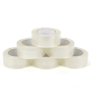 Clear Packing Tape, Heavy Duty Packaging Tape for Shipping Packaging Moving Sealing, 2 Inch Wide, 2.0 mil Thickness, 55 Yard Per Roll [Pack of 6 Rolls]