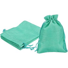 Harfington 5pcs أكياس الخيش الصغيرة مع الرباط ، 3 × 4 "حقيبة المجوهرات هدية لحفل الزفاف هدايا مهرجان مهرجان ، بني