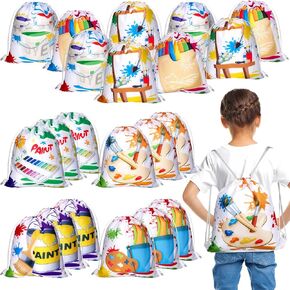 Chengu 21 PCS Paint Party Party Favor Paint Paint Armstring Gift Candy Goodie Treat Pags Decord Supplies Supplies Supplies ، 7 Designs