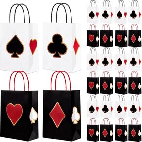 24pcs كازينو الحفلة لصالح حقائب الهدايا كازينو موضوع الحفلة لوازم لاس فيغاس علاج الحقائب الحزب هدية جودي علاج الحلوى لأحفاز كازينو بوكر لوازم الحفلات