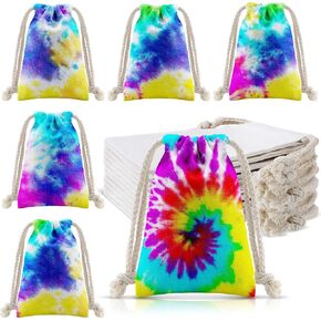 KACCTYEN 24 PCS TIE TIE COTTON COTTON FACS TIE DYE Party Favor