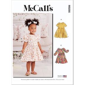 McCall's Toddler Dress Sewing Pattern Kit, Multicolor
