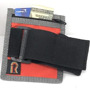 Adjustable Nylon Armband Badge Holder, Made in USA, Waterproof Window Badge Holder, High Visibility, Lightweight, Durable with Zipper Pouch Storage, Arm Badge Holder, Ski Pass Holder