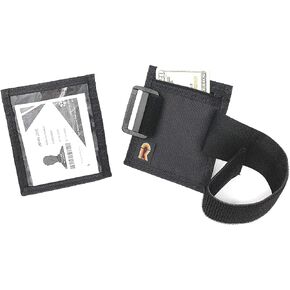 Adjustable Nylon Armband Badge Holder, Made in USA, Waterproof Window Badge Holder, High Visibility, Lightweight, Durable with Zipper Pouch Storage, Arm Badge Holder, Ski Pass Holder in Kuwait