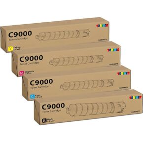 VersaLink C9000 High Yield Toner Cartridge Replacement for Xerox 106R04077 106R04074 106R04075 106R04076 Toner Cartridge for Xerox Versalink C9000 Printer(4-Pack, 31,400 Pages)