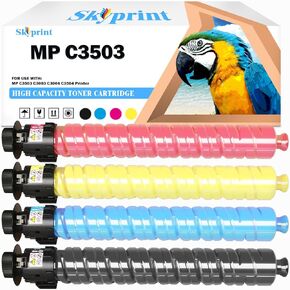 MPC3003 MPC3503 MPC3004 MPC3504 TONER CARTRIDGE Black Cyan Yellow Magenta استبدال RICOH MP C3503 C3004 C3504 خرطوشة الطابعة (4-Pack 841813 841814 841815 841816)