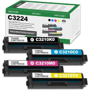 خراطيش الحبر عالية السعة C3210 [مع رقاقة جديدة] C3210K0 C3210C0 C3210M0 C3210Y0 استبدال C3224 C3326 MC3224 MC3326 طابعة الحبر (4 حزمة