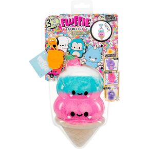 Fluffie Stuffiez Double Scoop Ice Cream Meature Small Ablesh ، Surprise Surprise unboxing with Huggable ASMR Fidget DIY Puring ، Fultra Soft Fluff