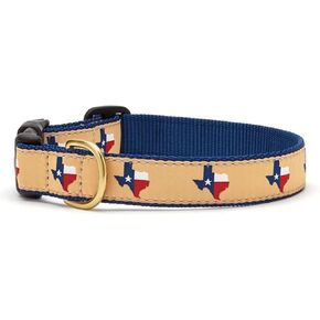 Up Country Texas Navy Dog Collar M (12-18"); Wide 1"