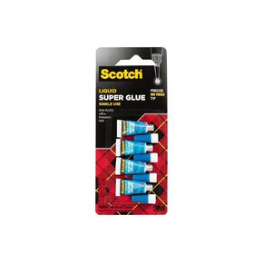 3M AD114 Super Glue ، أنابيب الاستخدام الفردي مع طرف مدبب دقيق ، 0.07 أوقية لكل منهما ، 4 عبوات ، واضحة-تجفيف سريع للمواد اللاصقة للخشب والمعادن والسيراميك والمزيد