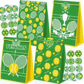 24 PCS التنس حقائب الهدايا - تنس موضوع الحفلات الزخارف وحقائب Goodie