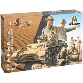 Italeri -6593 PCS. KPFW. IV F1/F2/G el alamein ، 1:35 ، طقم الطراز ، نموذج بلاستيكي للتركيب ، النمذجة ، متعددة الألوان ، IT6593