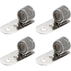 Patikil 4pcs مقاطع حامل القلم ، حامل مقطع القلم المعدني حلقة قابلة للضبط منظم قلم رصاص مع حلقة الربيع برشام لدفتر ملاحظات ، حافظة ، نغمة فضية