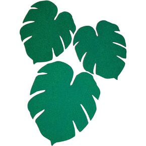 Kikkerland Set of 3 Monstera Leaf Cork Board – Bulletin Board with Self-Adhesive – Decorative Display for Home and Office