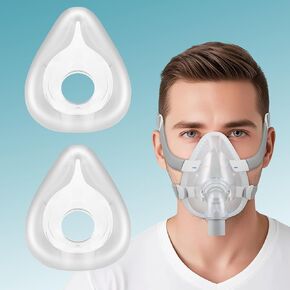 AirFlt F20 Full Face Mask Replacement Cushion 2 Packs, Covers Nose and Mouth, Compatible with F20 Original Frame, Prevent Sleep Apnea Mask Supplies (Medium)