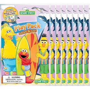 Sesame Street Bendon Bashbox Play Pack Grab & Go Children's Coloring & Activity Party Bundle (8 عبوات)