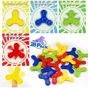 28 Pack Valentine Cards for Kids Classroom with Fidget Spinner Stress Relief Toys for Boys Girls Valentine Classroom Gifts Party Favor Classroom Exchange Prizes, Valentine Fidgets for Kids