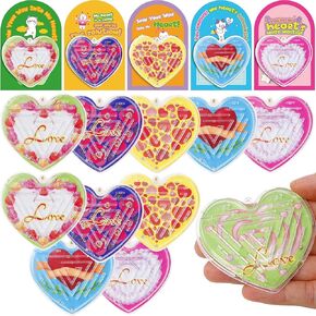 30 PCS متاهات على شكل قلب للأطفال هدايا عيد الحب ، للحصول على بطاقات عيد الحب المدرسية للطلاب للطلاب فالن هدايا للأطفال.