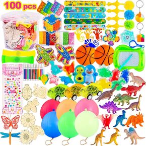 100pcs حزمة ألعاب تململ ، تفضل الحفلات للأطفال 8-12 Mini Sensory Autism Toy Goodie Stuffers Treasure Toys School School Gower