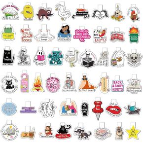 50 Pcs Funny Magnetic Bookmarks, Cute Magnet Bookmarks Bulk for Women Men Work Adults Travel School Office Supplies Gifts, 50 Styles