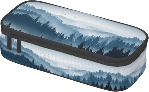 Misty Forest Large Pencil Case, Pencil Pouch With Zipper Compartments Stationery Pencil Bag For Kids Teens Students School Supplies in Kuwait