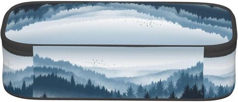 Misty Forest Large Pencil Case, Pencil Pouch With Zipper Compartments Stationery Pencil Bag For Kids Teens Students School Supplies in Kuwait