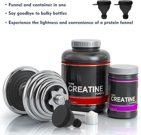 4 Pcs Protein Powder Container, 50ml Powder Container, Portable Protein Powder Travel Container,Pre Workout/Gym Supplement in Kuwait