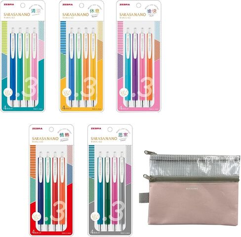 Zebra JJH72-4C-SE GEL PROINT PEN ، ساراسا نانو 0.01 بوصة (0.3 مم) ، مجموعة 4 ألوان ، منعشة in Kuwait