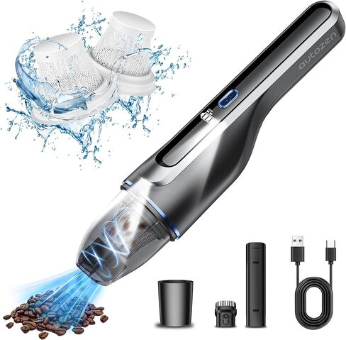 Handheld Vacuum Cordless 17KPa Powerful Suction, Portable 4-in-1 Car Vacuum with LED Display&Light, 2H Fast Charge, Multi-Nozzles for Car Interior Home Cleaning in Kuwait