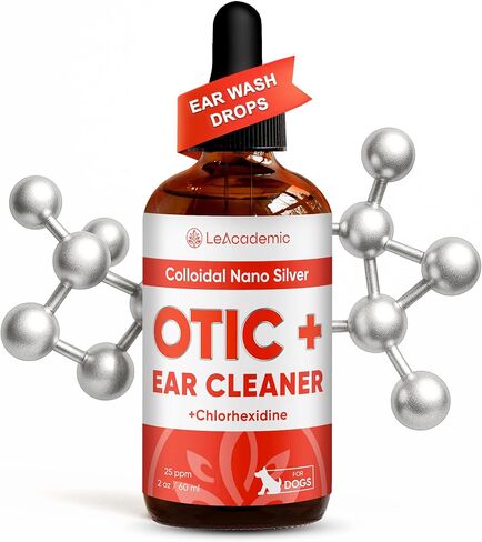 Cat Ear Cleaner | Cat Ear Infection Treatment | OTIC+ Silver Cleaner and Chlorhexidine Wash | Great Solution for Kitties Otic Itching, Irritation & Wounds | 2 Oz in Saudi Arabia