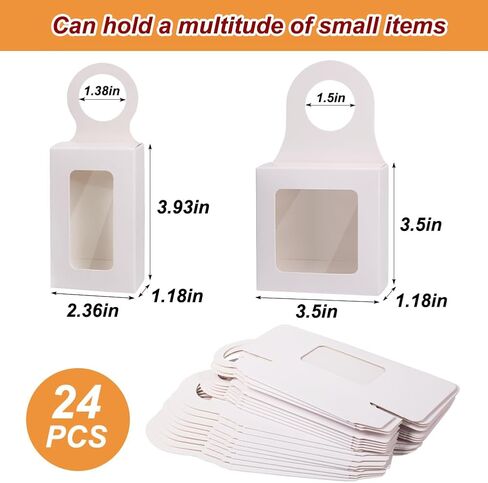 Wine Bottle Box with Window, Foldable Wine Bottle Gift Boxes with Paper Stickers for Hanging Gift Decoration (White) in Saudi Arabia