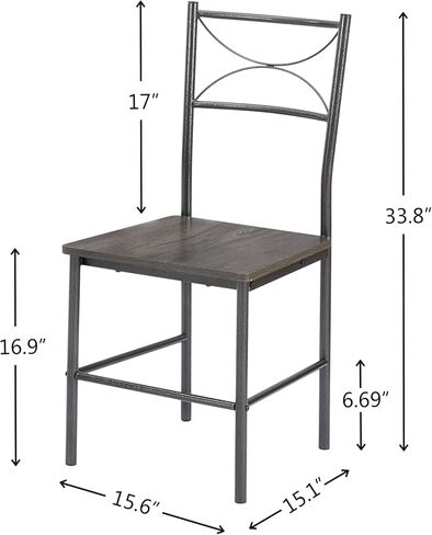 JOIN IRON 3-Piece Kitchen Dining Room Table Set for Small Spaces，Iron Wood Square Table with 2 Chairs for Kitchen Dining Room Furniture in Saudi Arabia