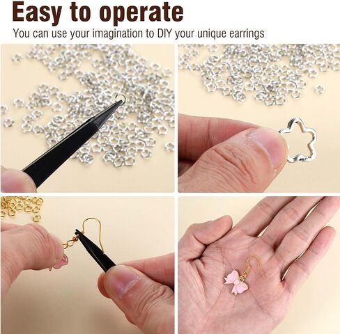 cobee 800 Pcs Earring Hooks for Jewelry Making, Earring Making Kit Stainless Steel Bargain Finds, Hypoallergenic Earring Wires Jump Rings for DIY Jewelry Making Supplies(Silver) in Saudi Arabia