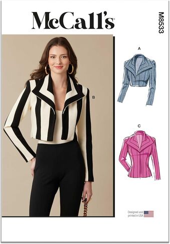 McCall's M8533K5 Misses' Boleros and Jacket Sewing Pattern Packet, Design Code M8533, Sizes 8-10-12-14-16 in Saudi Arabia