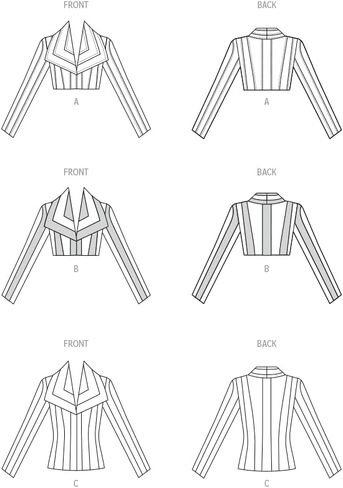 McCall's M8533K5 Misses' Boleros and Jacket Sewing Pattern Packet, Design Code M8533, Sizes 8-10-12-14-16 in Saudi Arabia