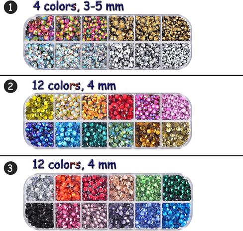 مجموعة Epesl Bedazzler مع أحجار الراين، أداة وضع الأحجار الكريمة الثابتة الساخنة - قلم رسم ماسي، قلم شمع، ملاقط، صينية، فرشاة تنظيف، بلورات أحجار الراين المنتقاة لأحذية الملابس التي تصنعها بنفسك in Kuwait