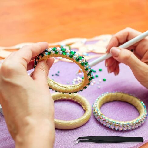 مجموعة Epesl Bedazzler مع أحجار الراين، أداة وضع الأحجار الكريمة الثابتة الساخنة - قلم رسم ماسي، قلم شمع، ملاقط، صينية، فرشاة تنظيف، بلورات أحجار الراين المنتقاة لأحذية الملابس التي تصنعها بنفسك in Kuwait