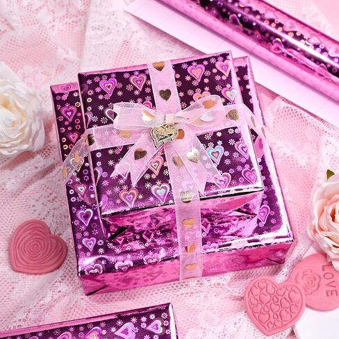 Mini Roll Wrapping Paper Solid Color with Mirror Black - 17 Inch X 32.8 Feet for Wedding, Baby Shower, Holiday, Birthday, Wedding in Kuwait