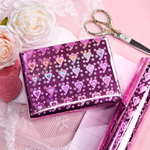 Mini Roll Wrapping Paper Solid Color with Mirror Black - 17 Inch X 32.8 Feet for Wedding, Baby Shower, Holiday, Birthday, Wedding in Kuwait