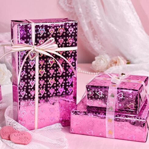 Mini Roll Wrapping Paper Solid Color with Mirror Black - 17 Inch X 32.8 Feet for Wedding, Baby Shower, Holiday, Birthday, Wedding in Kuwait