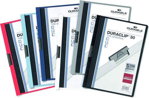 DURABLE Report Cover with DURACLIP, Letter-size, Holds Up to 30 Pages, Clear Cover/Maroon, 25 per Box (220331) in Saudi Arabia