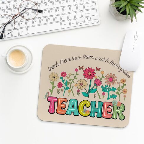 Teacher Appreciation Gifts - Floral Square Mouse Pads for Office Working, 9.57.9 in in Saudi Arabia