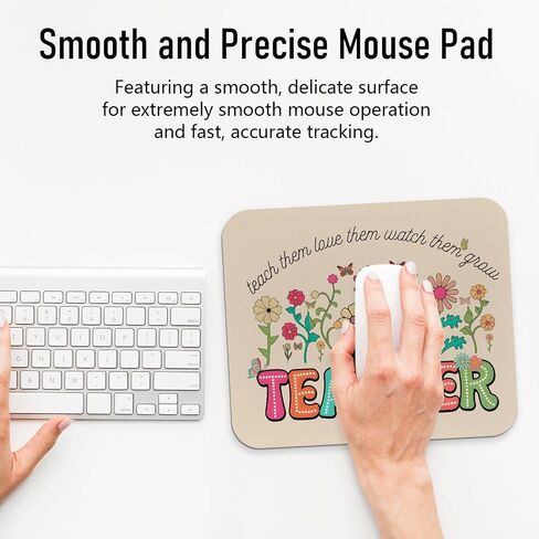 Teacher Appreciation Gifts - Floral Square Mouse Pads for Office Working, 9.57.9 in in Saudi Arabia